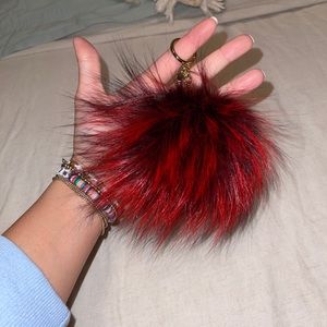 Michael Kors pompom keychain